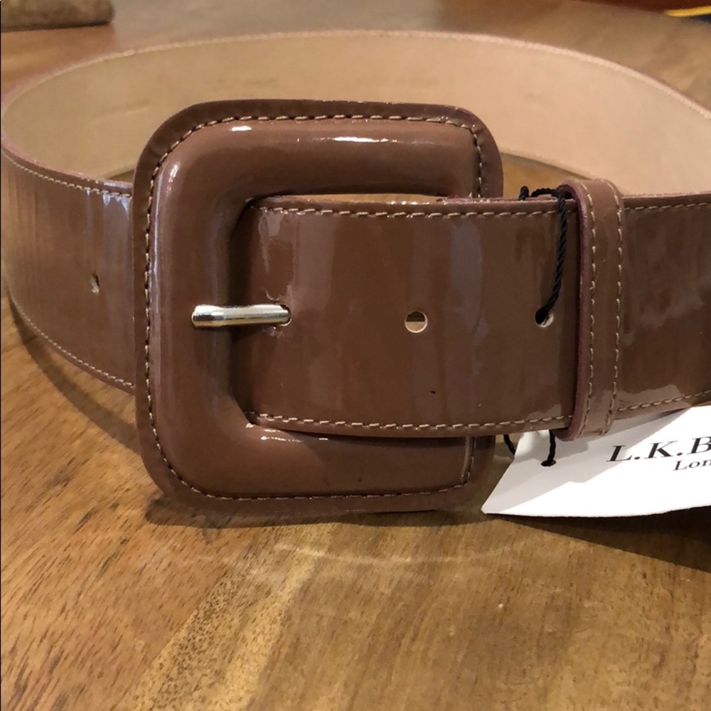 LK Bennett Brown/Tan Gianna Belt - Size S/M - NWT